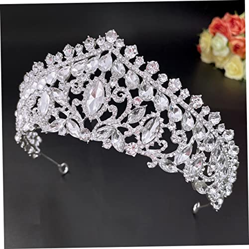 Vaguelly Diadem Braut Tiara Kopfschmuck Leichtes Wasser Krone Haarschmuck für Hochzeit Brautfest Geeignet von Vaguelly