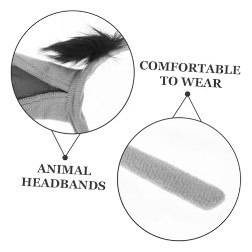 Vaguelly Donkey Headband Tierkostüm Karneval Kopfschmuck Leichtes Donkey Cosplay Accessoire für Halloween und Party von Vaguelly