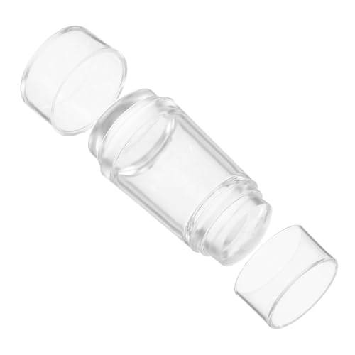 Vaguelly Doppelseitiger Transparenter Silikon Nail Art Stamper mit Abdeckung und Schaber Präzises Stamping Tool für French Maniküre Vielseitig für DIY Nageldesign und Nail Polish Stempel von Vaguelly