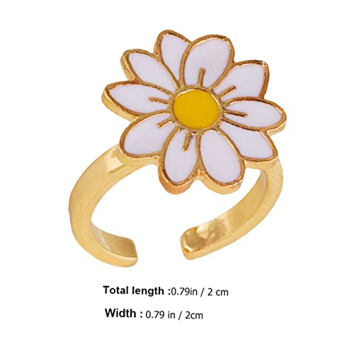 Vaguelly Drehring Puppenhandfächer Handgebläse Quaste Perle Schlüsselanhänger Abs Haustier kinderringe schellenkranz goldringe Fidget-Ring-Schmuck Ring zum Stressabbau Legierung Weiß von Vaguelly