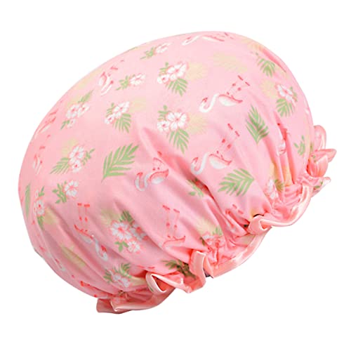 Vaguelly Wasserdichter Duschhut Doppellagig Für Damen Küchenhut Mit Cartoon-design Leicht Und Tragbar von Vaguelly