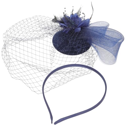 Vaguelly Eleganter Damen Fascinator Haarreif mit Netz und Federn Stilvoller Kopfschmuck für Tea Party Hochzeit Abendveranstaltung Komfortabel und Langlebig für Festliche Anlässe und von Vaguelly