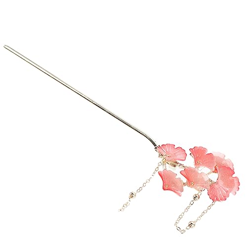 Vaguelly Eleganter Haarnadel Haarschmuck Damen mit Ginkgo und Quaste Stabiles Haarstab Haarnadel für Dutt Rutschfestes Haaraccessoire für Hochzeit und Party Modernes Design Hellem von Vaguelly