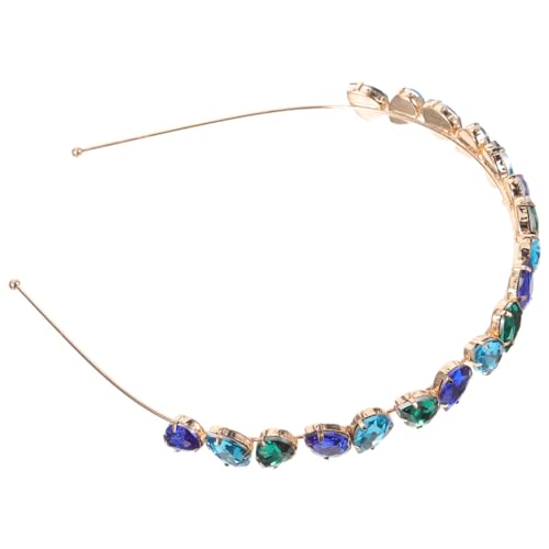 Vaguelly Eleganter Haarreifen aus Glasstein mit Rhinestones Stilvolles Haarschmuck für Damen Blau Grün für Täglichen Gebrauch und Besondere Anlässe Geschenkidee von Vaguelly
