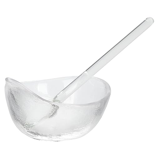 Vaguelly Facial Mask Mixing Bowl mit Löffel Dickwandige Transparente Rührschüssel aus Hautfreundlichem für Ätherische Öle DIY Gesichtsmaske Salon und Home Beauty Tools von Vaguelly