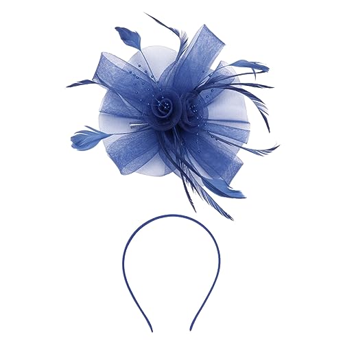 Vaguelly Federschmuck Aus Netzgarn Für Kopfbedeckung Federkopfschmuck Handgemacht Leichter Haarschmuck Mit Kunstfedern Für Bankett Und Geschenkidee von Vaguelly