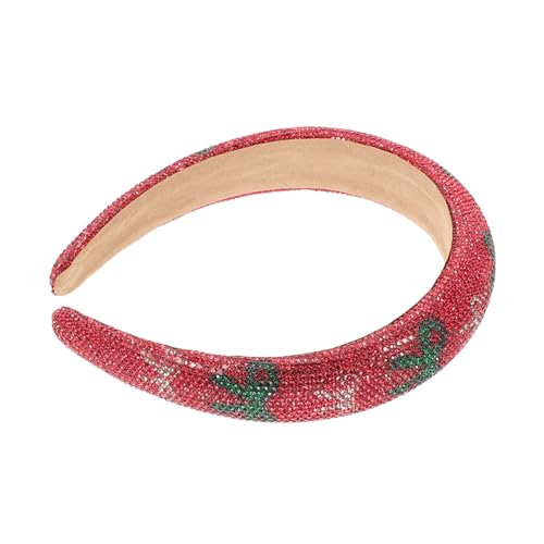 Vaguelly Funkelndes Haar Accessoire Kristall Stirnband Für Die Feiertage Festliches Gepolstertes Stirnband Weihnachtliches Strass Kopfstück Breites Mit Strasssteinen Gepolstertes von Vaguelly