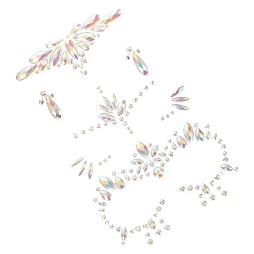 Vaguelly Gesicht Edelsteine Aufkleber Leuchtende Gesicht Tattoos Mit Rhinestones Selbstklebende Gesicht Gems Für Festivals Partys Und Make Up Dekorationen von Vaguelly
