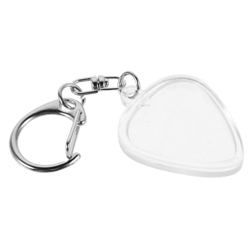 Vaguelly Gitarren-Plektrum-Halter Transparente Herzform Aufbewahrungsbox Mit Schlüsselanhänger Praktischer Und Dekorativer Gitarren-Pick-Organizer Für Musiker Leicht Identifizierbar Und von Vaguelly