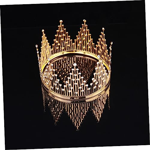 Vaguelly Goldener Crown Cake Topper Langlebige Tortendeko mit Filigraner Tiara für Geburtstag Hochzeit Party Festliche Kuchenverzierung für Mädchen von Vaguelly