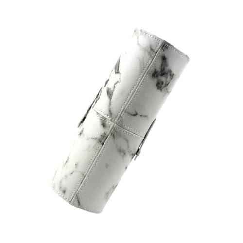 Vaguelly Große Marmor Make up Pinsel Tasche PU Kosmetik Pinselbehälter Leicht Tragbar für Reisen Damen Makeup Organizer Kompakt und Robust für Zuhause und Unterwegs von Vaguelly