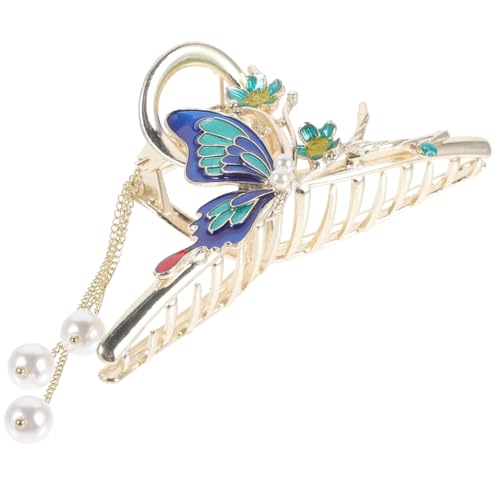 Vaguelly Große Schmetterling Haarklammer aus Metall mit Quasten Langlebige Haarspange für Dickes Haar Schmerzfrei und Robust Modisches Styling Accessoire für Frauen und Teenager Geeignet von Vaguelly