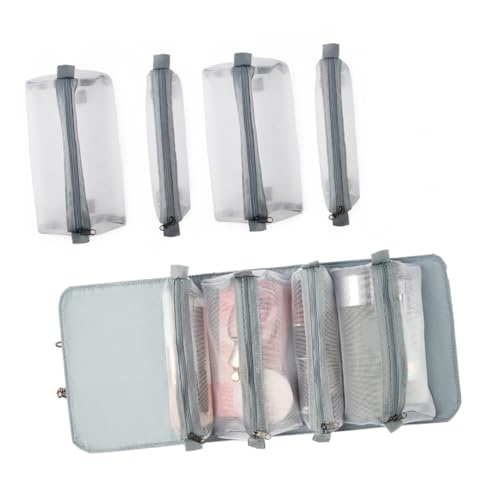 Vaguelly Großer Kulturbeutel Reise Waschbeutel mit Mehreren Fächern Tragbarer Kosmetik Organizer aus Oxford Leichter Makeup Beutel für Damen und Herren Multifunktionale Toilettenartikel von Vaguelly