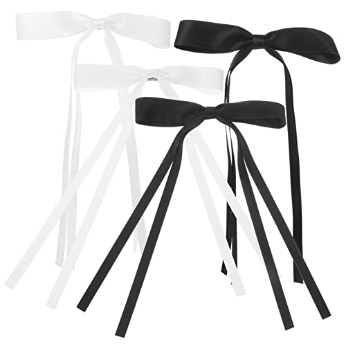 Vaguelly 4 Stück Bogen Haar Clips für Damen Große Haarschleifen aus Spitze Metall Clip Design für Mädchen für Hochzeiten und Besondere Anlässe von Vaguelly