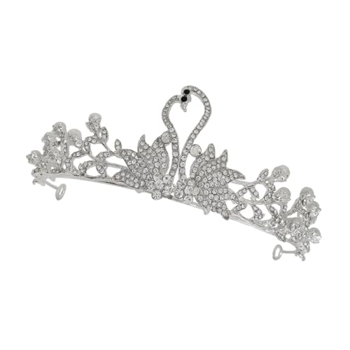 Vaguelly Haarkrönchen mit Strass Süßer Haarschmuck für Mädchen Stilvoller Geburtstags Haarreif Silber mit Design Langlebiges Material Bezaubernde Prinzessinnen von Vaguelly
