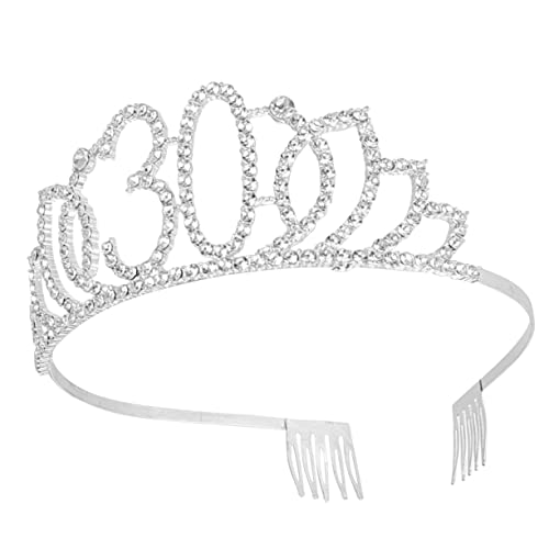 Vaguelly Geburtstagskrone Für Frauen Elegantes Diadem Mit Strass Für Geburtstag Kreatives Haaraccessoire Und Kuchen-dekoration Glänzende Kopfbedeckung Für Mädchen Und Damen von Vaguelly