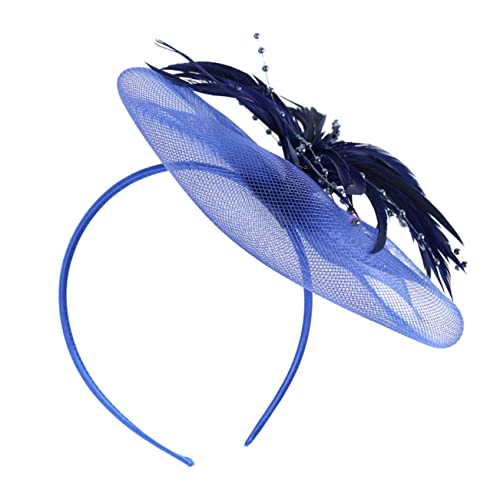 Vaguelly Haarspange mit Federn Hochzeits Haarschmuck Damen Kopfschmuck Haarband für Partys Fascinator mit Schleife von Vaguelly