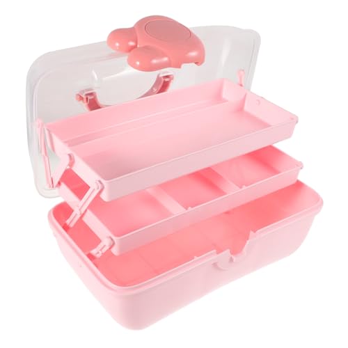 Vaguelly Kleiner Bunny Schmuck Organizer Lagige Multifunktionale Aufbewahrungsbox Für Haarschmuck Und Schmuck Niedliches Design Für Mädchen Tragbare Transparente Schmuckschatulle von Vaguelly