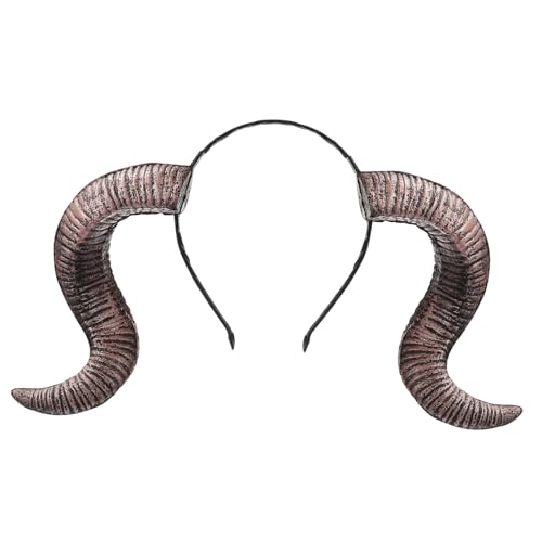 Vaguelly Halloween Haarreif mit Einzigartigem Ziegenhorn Design Leichter Haarschmuck aus Langlebigem Material Komfortabel und Auffällig für Halloween Kostümparty Dekoration von Vaguelly