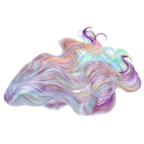 Vaguelly Halloween Perücke Damen Gewellt Lockig Farbverlauf Langwellige Cosplay Perücke mit Netz für Festival Party Karneval von Vaguelly