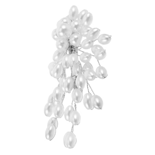 Vaguelly Handgefertigter Weißer Perlen Haarclip Brautschmuck Elegant für Hochzeit Braut Haarschmuck Damen Leicht und Vielseitig für Festliche Anlässe von Vaguelly