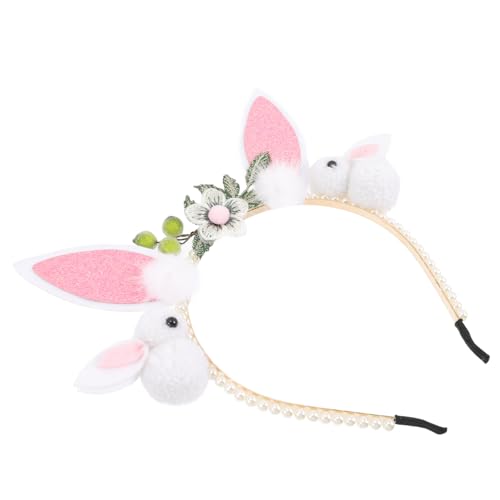 Vaguelly Hasenohr Stirnband Mädchen Stirnbänder geschwollen Hasenohren Zubehör Haarband tierohren haarreif fasching kopfbedeckung osterparty versorgung Festival-Stirnband-Requisiten Plüsch von Vaguelly