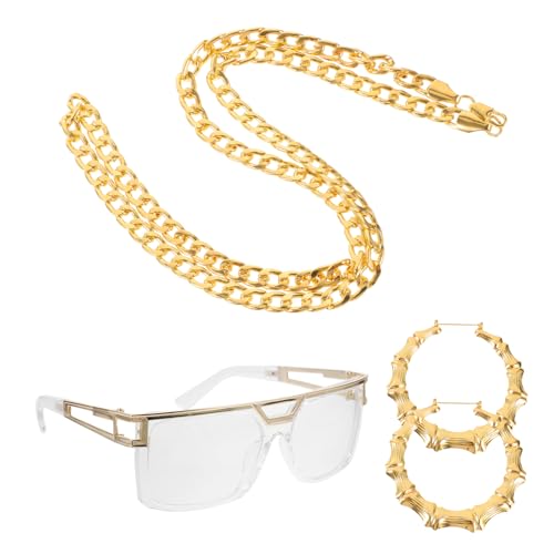 Vaguelly Dekorationen Halskette Armband Sonnenbrille Kostüm Prop Vintage-mode-set von Vaguelly