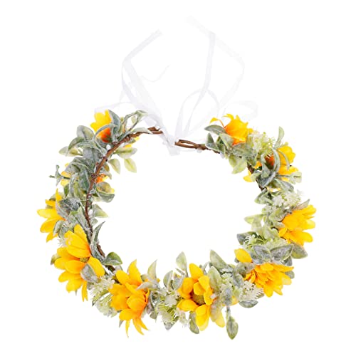 Vaguelly Sonnenblumen Haarschmuck Für Hochzeiten Bachelorette-partys Und Fotografie Verstellbares Blumenhaarband Aus Hochwertigen Materialien Für Unvergessliche Momente von Vaguelly