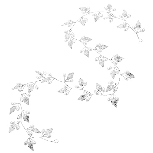 Vaguelly Hochzeits-haarschmuck Für Damen Lange Haarvine Mit Blättern Und Perlen Elegantes Haarband Für Brautfrisuren Festliche Anlässe Und Besondere Veranstaltungen von Vaguelly