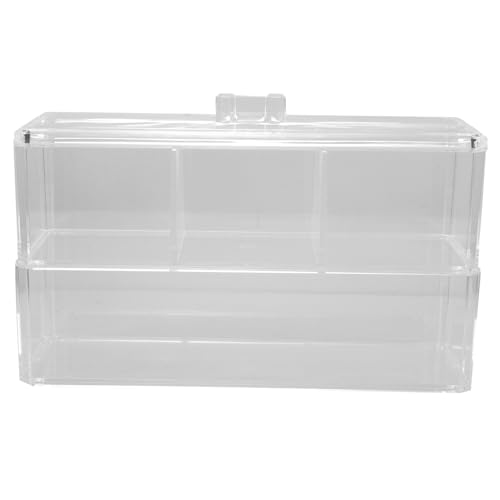Vaguelly Make-up-aufbewahrungsbox Desktop-make-up-organizer Wattepad-spender Wattestäbchen-halter Kompakte Haltbares Material Deckeldesign Vielseitig Einsetzbar von Vaguelly