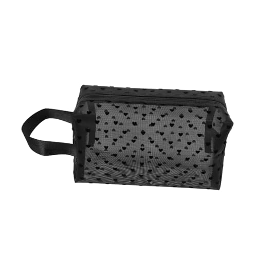 Vaguelly Kosmetiktasche Mesh Reißverschluss Organizer Für Damen Reise Make-up Aufbewahrungstasche Tragbar Mit Handgriff Für Kosmetika von Vaguelly