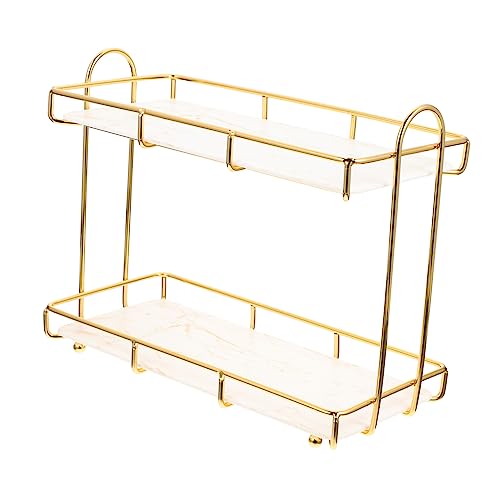 Vaguelly Kosmetikregal Schminktisch Make Up Pinsel Organizer Tablett Schubladen Organizer Dekorperlen Speisekammer Gold Schreibtisch Organizer Bürstenhalter Tür Make Up Halter von Vaguelly
