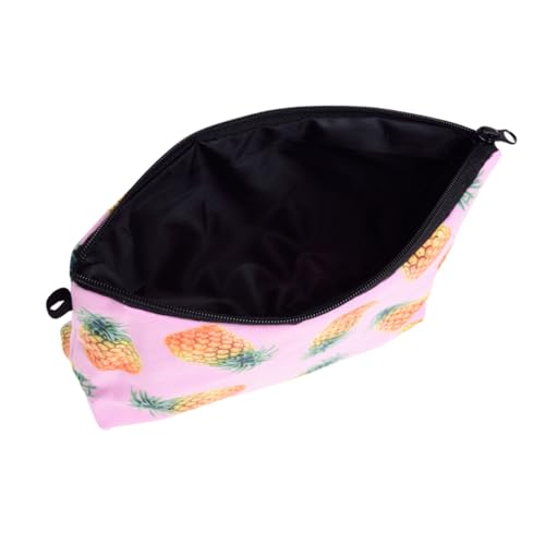Vaguelly Kosmetiktasche Damen Pineapple Print Makeup Tasche Handtasche Kosmetik Organizer Tragbare Schminktasche mit Großem Fassungsvermögen für Reisen Outdoor Alltag von Vaguelly