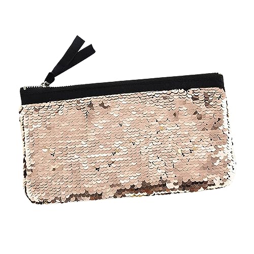 Vaguelly Pailletten Handtasche Damen Schminktasche Mit Reißverschluss Kosmetiktasche Für Geldbörse Schlüssel Mobiltelefon Karten Und Tägliche Nutzung von Vaguelly