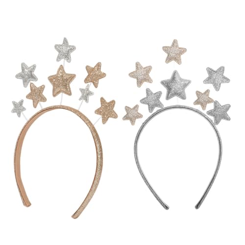 Vaguelly 2stücke Stirnbänder Mit Fünfzackigen Sternen Für Junge Mädchen Und Mädchen Weihnachtsfrisurenzubehör Dekorative Haarreifen Für Partys Und Kostümveranstaltungen von Vaguelly