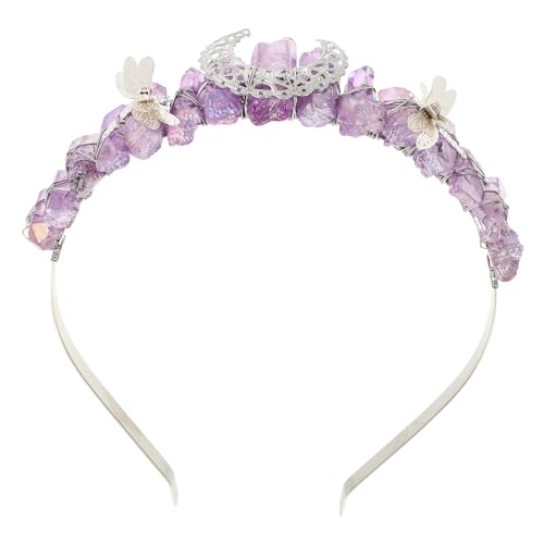 Vaguelly Kristallkronen Haarreif mit Handgefertigtem Libellen Design Leichtes Braut Tiara Stirnband für Damen Hochwertiger Schmuck für Hochzeit Party und Festliche Anlässe von Vaguelly