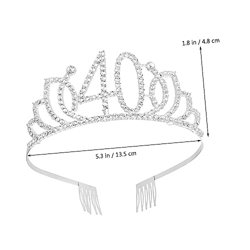 Vaguelly Krone Geburtstagskopfbedeckung Mit Für Und Mädchen Silber Stilvolle Kuchen-dekoration Verwendbar von Vaguelly