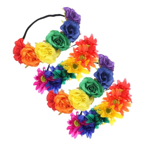 Vaguelly 4stücke Brautstirnband Blumenstirnband Hochzeitsstirnband Künstliche Haarband Für Party Hochzeit Kleid Zubehör Brautkopfschmuck von Vaguelly
