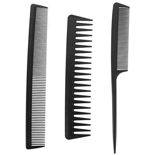 Vaguelly Kunststoff Haarkämme Satz Für Männer Und Frauen Tragbare Haarschneidekämme Breite Und Feine Zähne Antistatisch Friseurwerkzeug Für Salon Und Zuhause von Vaguelly