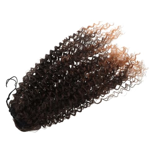 Vaguelly Lang Styling Festivals Kostüme Frauen Kurz Fake Clip Lockiges Accessoire Ziehzubehör Synthetik Und Extensions Clip In Party Extension Braun Faux Für Haarknoten In Gewellter von Vaguelly