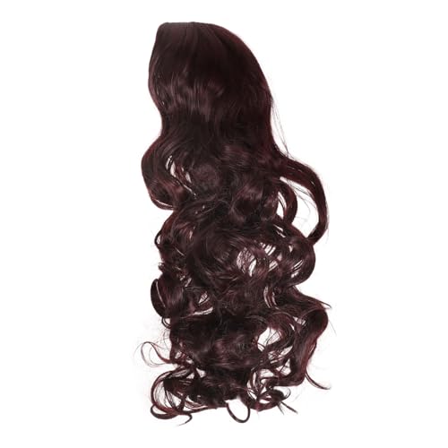 Vaguelly Lange Gewellte Perücke für Damen Synthetisches Hitzebeständiges Haar mit Natürlichem Mittigem Scheitel Langes Rotes Wellenhaar Geeignet für Alltag Party Cosplay und Besondere von Vaguelly