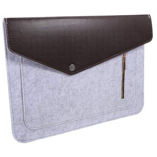 Vaguelly Laptoptasche Sleeve mit Reißverschlusstasche Leichte Filz Schutzhülle für Laptop und Tablet Portable Business und Reisetasche Stoßdämpfend von Vaguelly