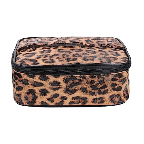 Vaguelly Leopard Print Kosmetiktasche Wasserabweisende Pu Make-up Tasche Für Multifunktionale Tragbare Aufbewahrungstasche Für Damen Und von Vaguelly