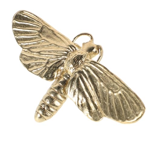 Vaguelly Libellenverzierung Tierornament aus Eisen Libelle-Statue Libelle Figur Libellendekoration aus Metall Skulptur im Freien Insektenstatue aus Metall Libelle-Modell Messing Golden von Vaguelly