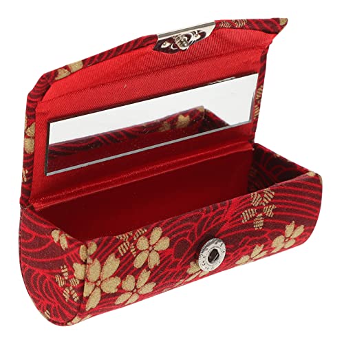 Vaguelly Lippenstifthalter Spiegel Tragbarer Lippenstiftbehälter Kleiner Lippenstift-organizer Für Damen Geeignet Für Reisen Und Partys von Vaguelly