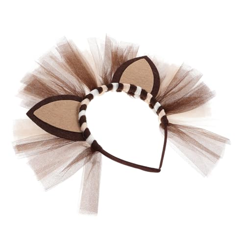 Vaguelly Löwen-design Party-haarreif Aus Für Junge Mädchen Cosplay-kopfbedeckung Party-kopfschmuck Fest Sitzend Dekoratives Foto-requisit Braun von Vaguelly