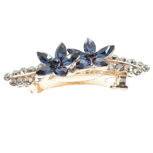 Vaguelly Luxuriöse Kristallblumen Haarspange Damen Frühling Haarklammer Strass Haarschmuck für Hochzeit Party Alltag Langlebig und Vielseitig für Pferdeschwanz und Hochsteckfrisuren von Vaguelly