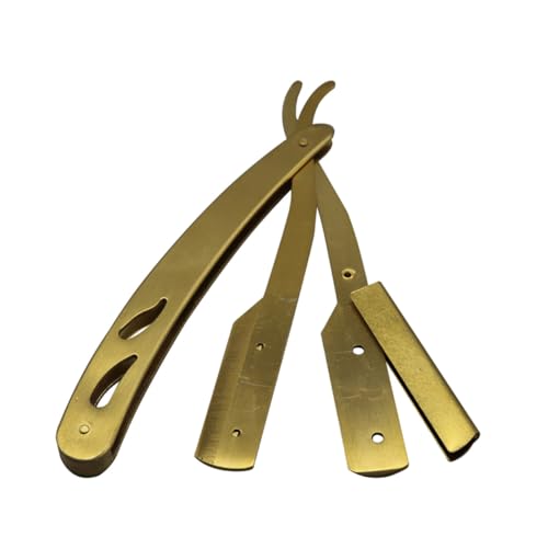 Vaguelly Manueller Bart Augenbrauenrasierer mit Klinge Sicherer Rasierhalter für Herren Praktisches Vintage Rasiermesser für Bartpflege und Haarschnitt im Salongebrauch von Vaguelly