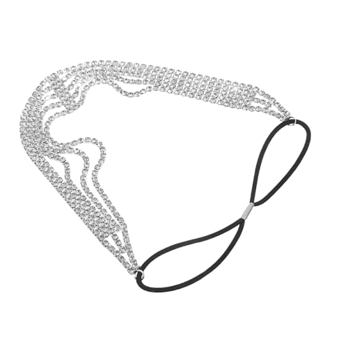 Vaguelly Mehrlagiges Stirnband mit Funkelnden Strasssteinen für Damen und Mädchen Leichtes Modisches Haarband für Partys Fotos und Festliche Anlässe Silberfarben Glänzend und Bequem von Vaguelly