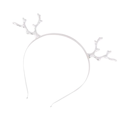 Vaguelly Metalllegierung Geweih Haarreif Damen Weihnachts Haarband Festliches Haarschmuck Cosplay Party Zubehör für Erwachsene von Vaguelly